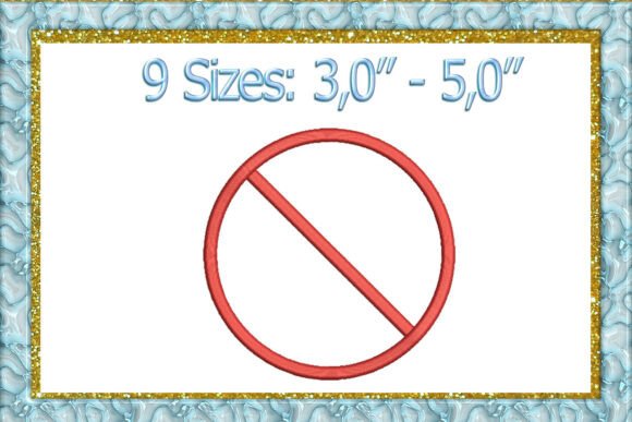 No Sign Applique Design