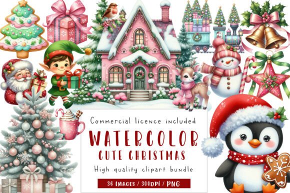 Christmas Winter Clipart Huge Bundle Bundle · Creative Fabrica