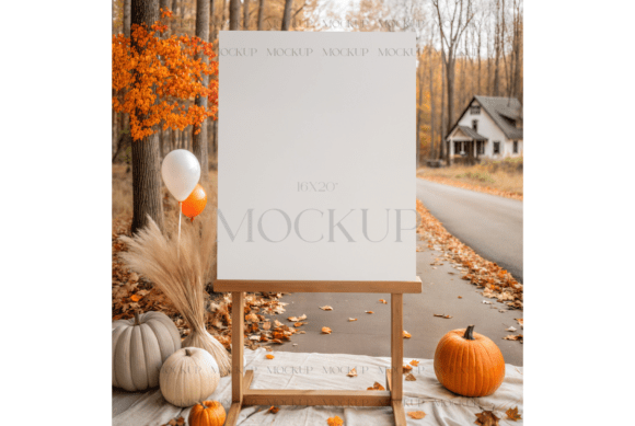 Rustic Autumn Wedding Welcome Sign Mock