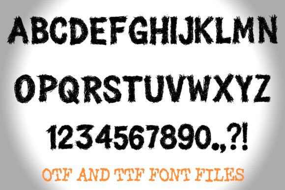 Scratchy Sketch Font PNG with transparent background - Preview 1
