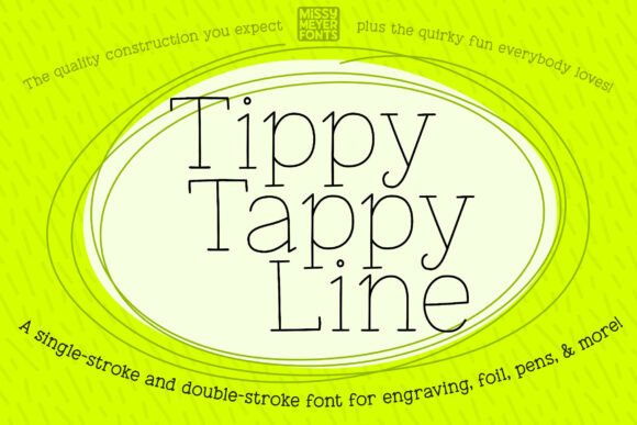 Tippy Tappy Line Serif Font By GeekMissy