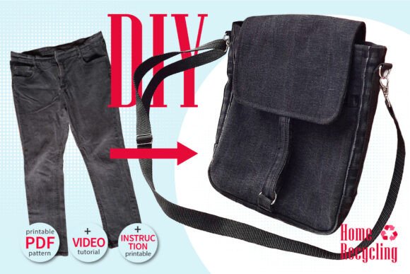 Upcycled Denim Bag Sewing Pattern