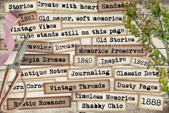Vintage Journal Words & Phrases