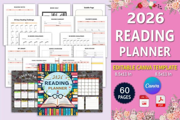 026 Reading Planner KDP Interior