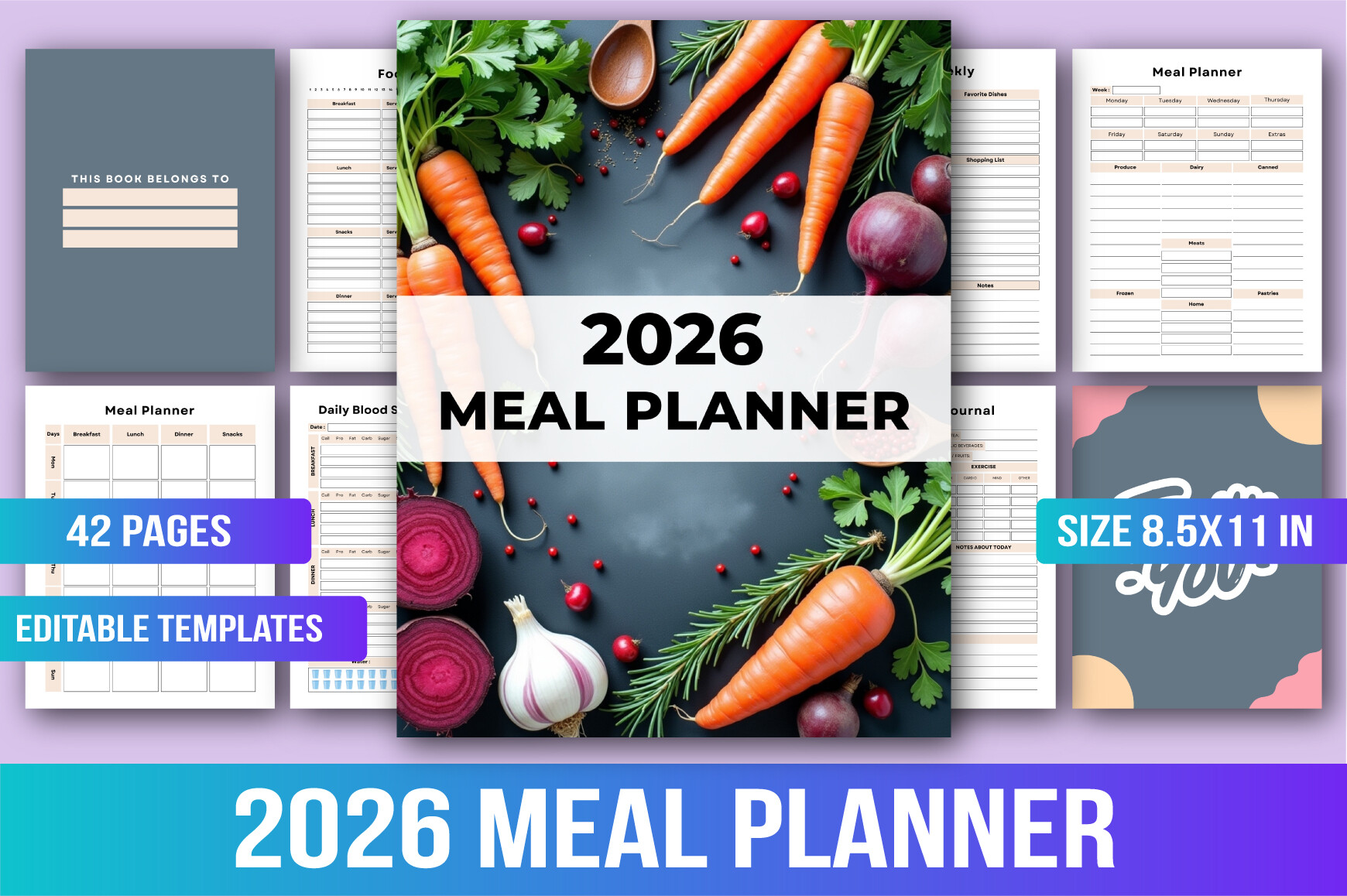π₯ 2026 Meal Planner Canva