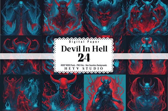 24 Satanic Devil Horror Background Pack Graphic Backgrounds By Heyv Studio