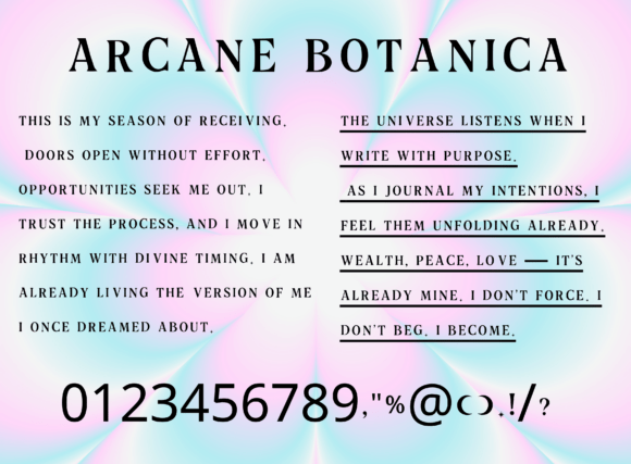 Arcane Botanica Font - Preview 2
