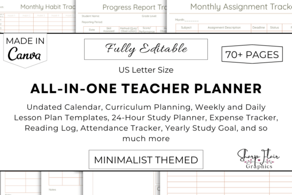 Editable Teacher Planner Bundle | Canva