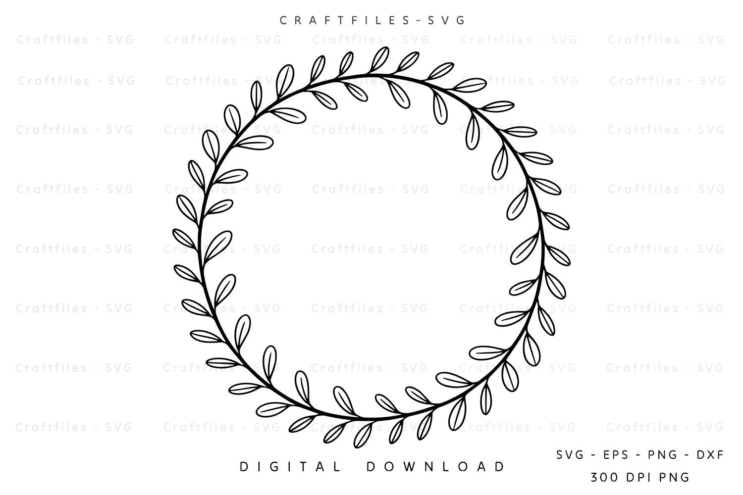 Floral Wreath SVG, Circle Floral Frame