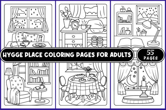 Hygge Place Bold and Easy Coloring Book