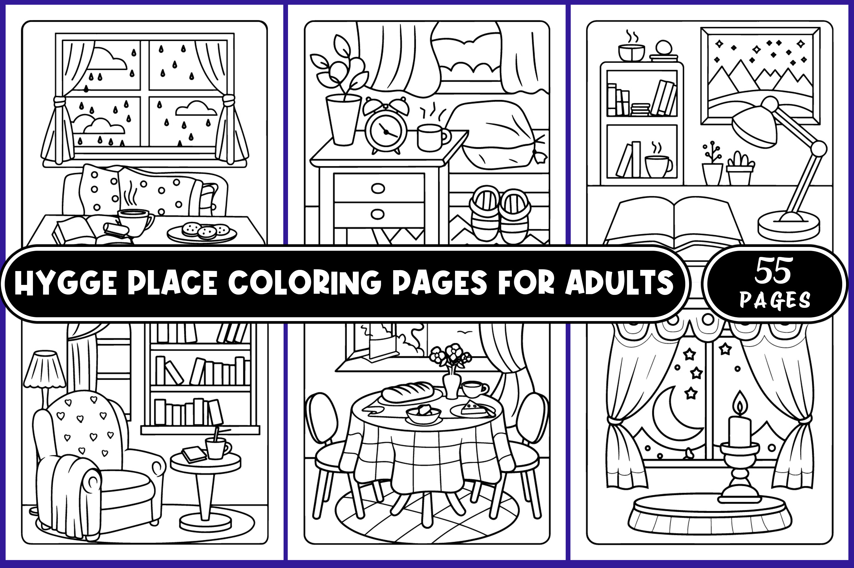 Hygge Place Bold and Easy Coloring Book