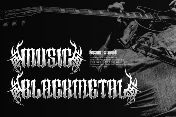 Music Blacker Font PNG with transparent background - Preview 1