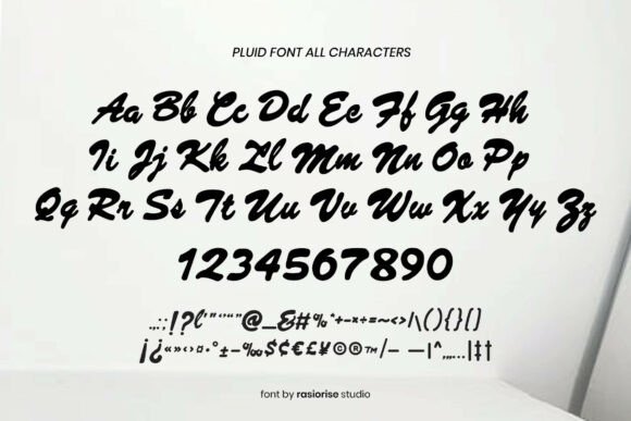 Pluid Font PNG with transparent background - Preview 5