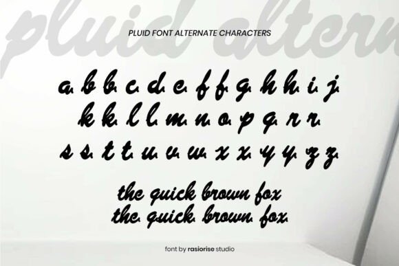 Pluid Font PNG with transparent background - Preview 6