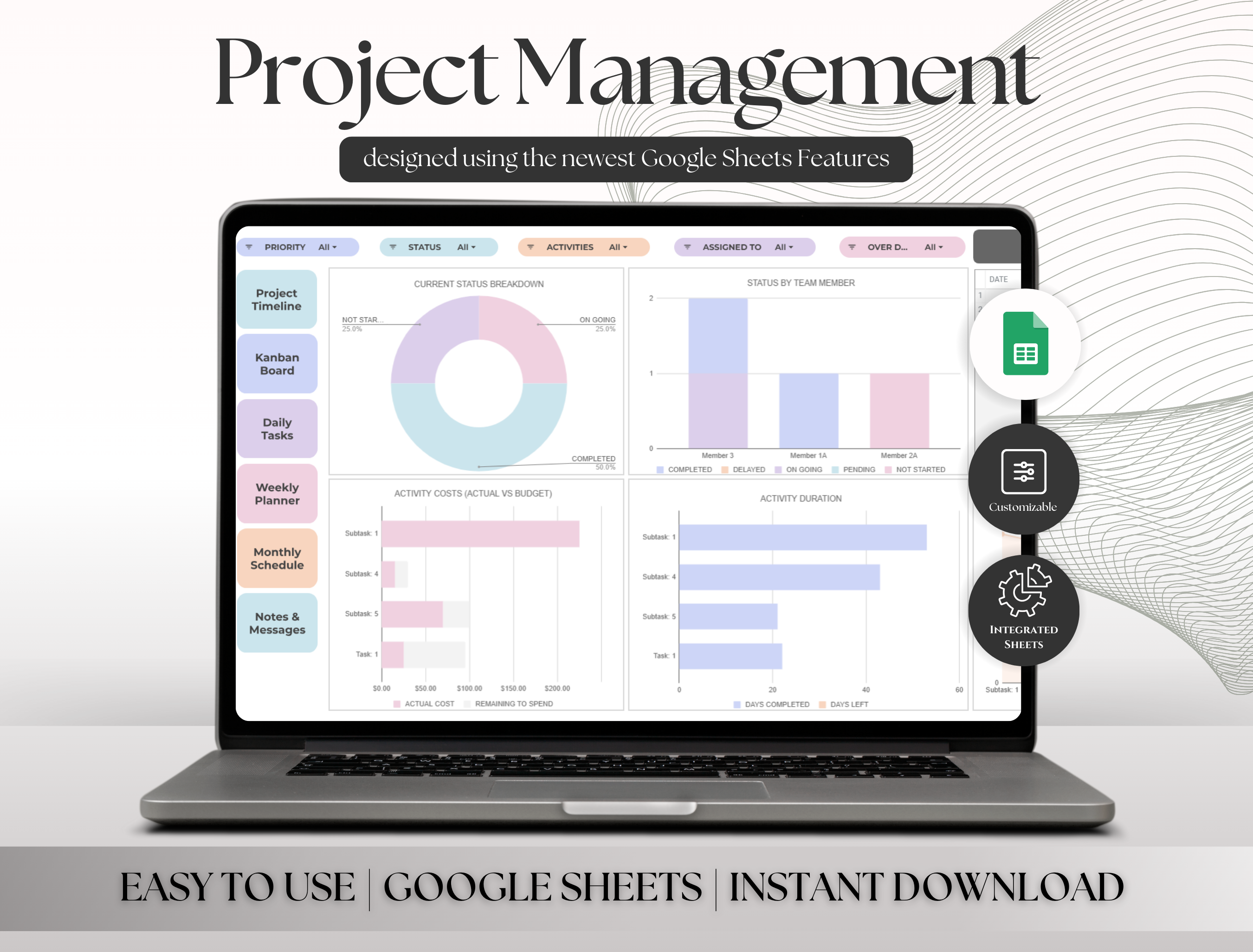 Project Management Spreadsheet