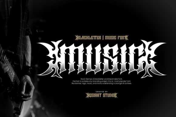 Rock Glempo Font PNG with transparent background - Preview 1