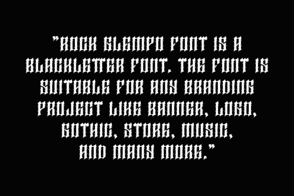 Rock Glempo Font PNG with transparent background - Preview 4