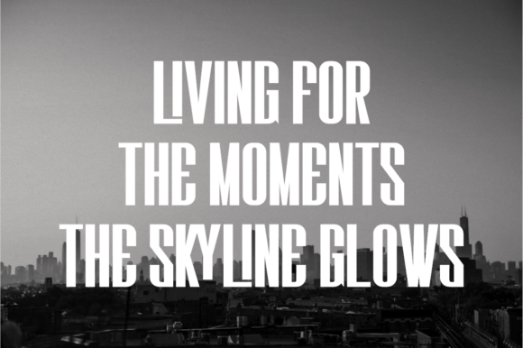 Skylines Font PNG with transparent background - Preview 3