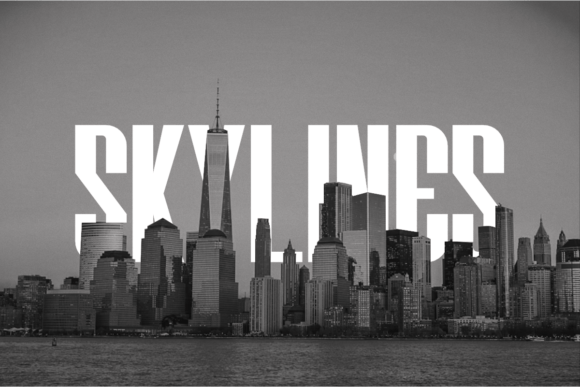 Skylines Font PNG with transparent background - Preview 4