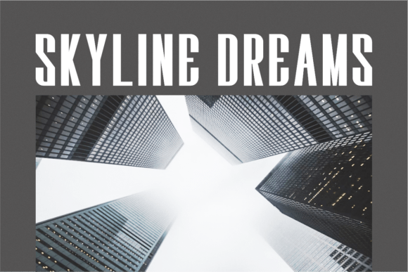 Skylines Font PNG with transparent background - Preview 5
