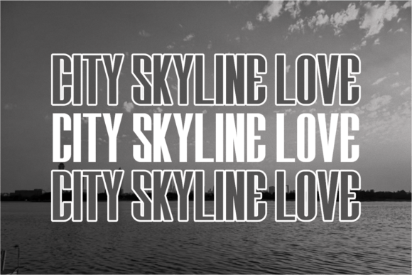 Skylines Font PNG with transparent background - Preview 6