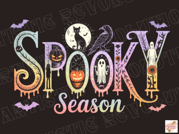 Spooky Season Iridescent Halloween Png