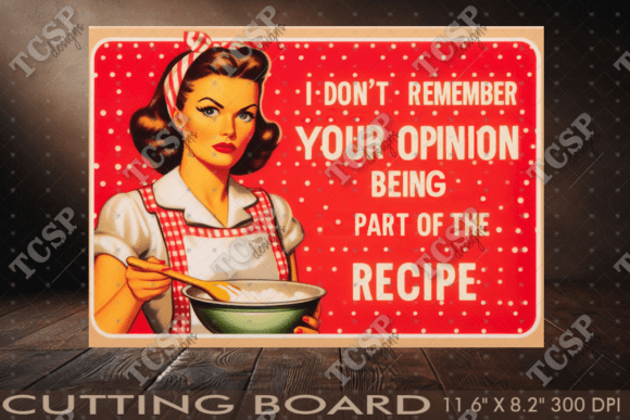 Your Opinion Vintage Cutting Board Graphic Crafts By TCSP Designs