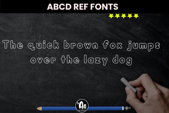 Abcd Ref Bold Outlined Font - Preview 1