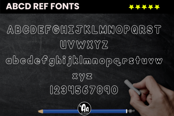 Abcd Ref Bold Outlined Font - Preview 2