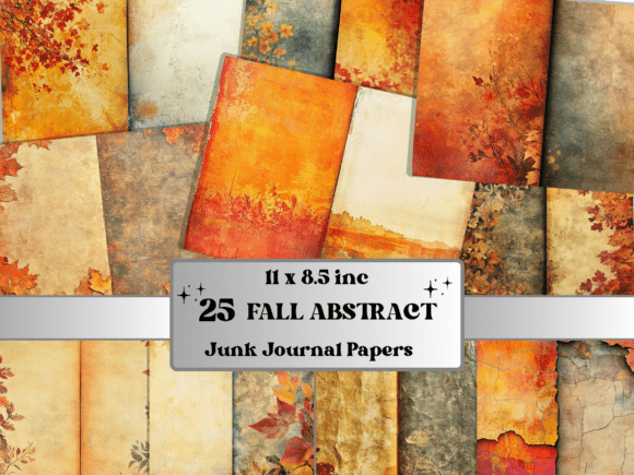 Abstract Autumn Mixed Media Textures