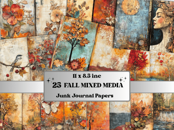 Fall Mixed Media Art Backgrounds