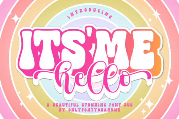 Itsmehello Regular Font PNG with transparent background - Preview 1