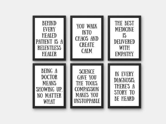 Motivational Quote 6 Poster Set Wall Art
