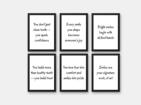 Motivational Quote 6 Poster Set Wall Art
