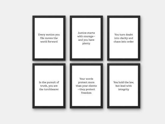 Motivational Quote 6 Poster Set Wall Art