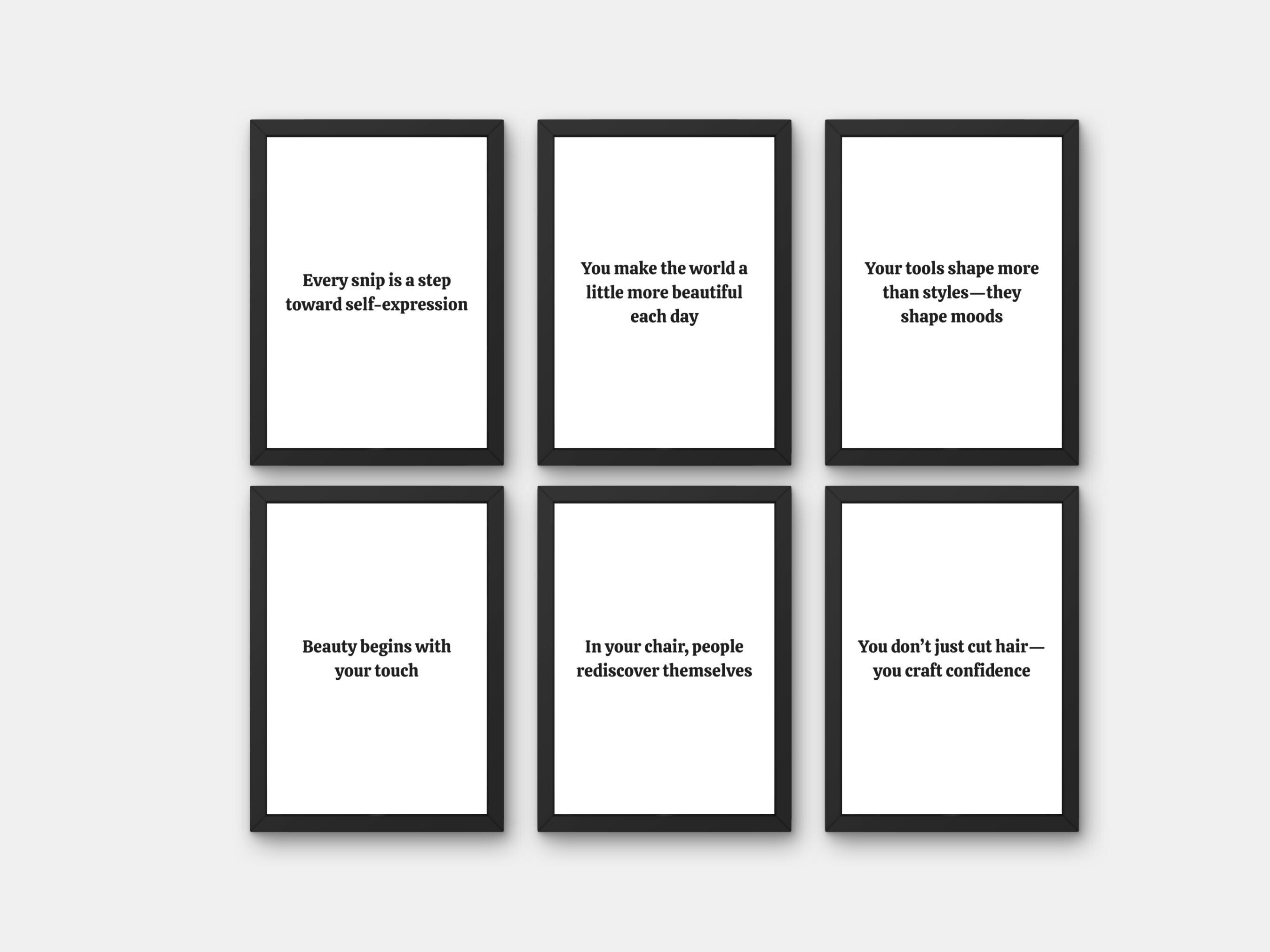 Motivational Quote 6 Poster Set Wall Art