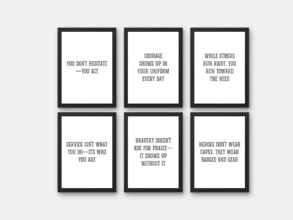 Motivational Quote 6 Poster Set Wall Art