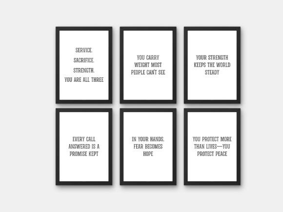 Motivational Quote 6 Poster Set Wall Art