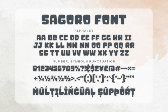 Sagoro Font PNG with transparent background - Preview 3