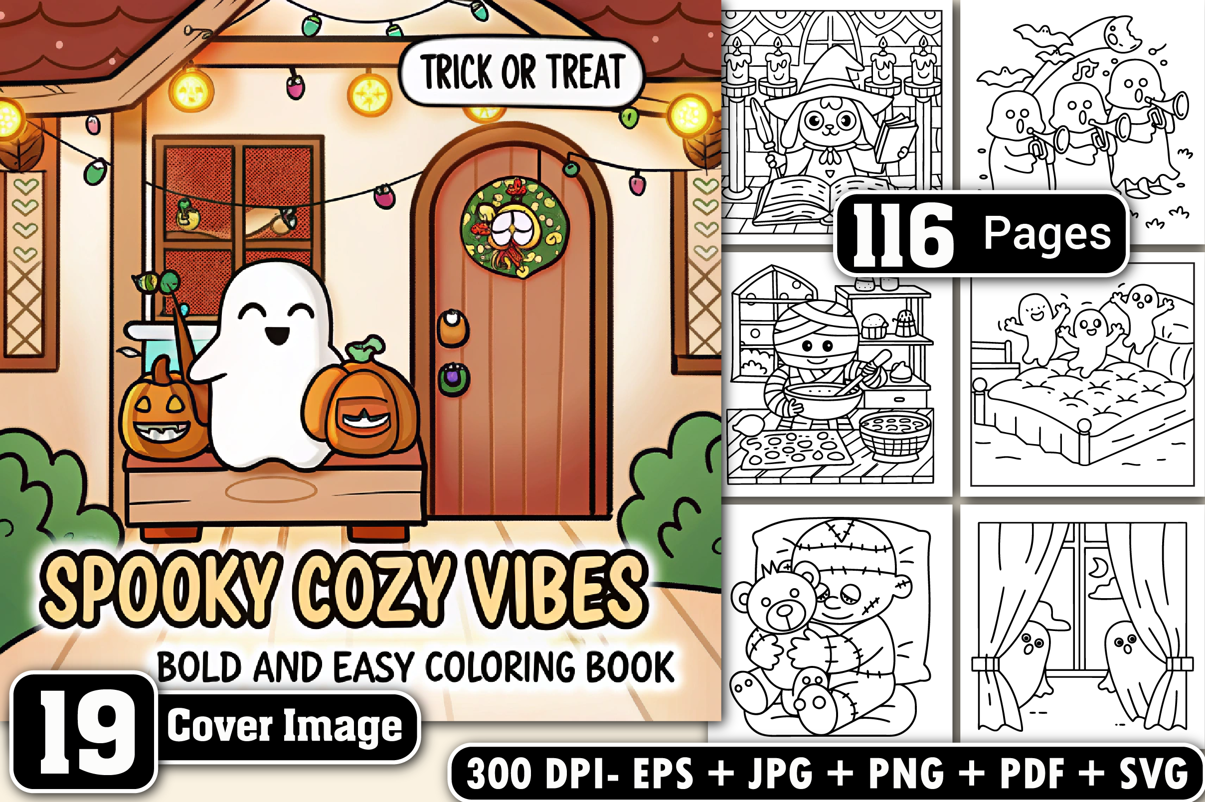 Spooky Vibes Halloween Coloring Pages