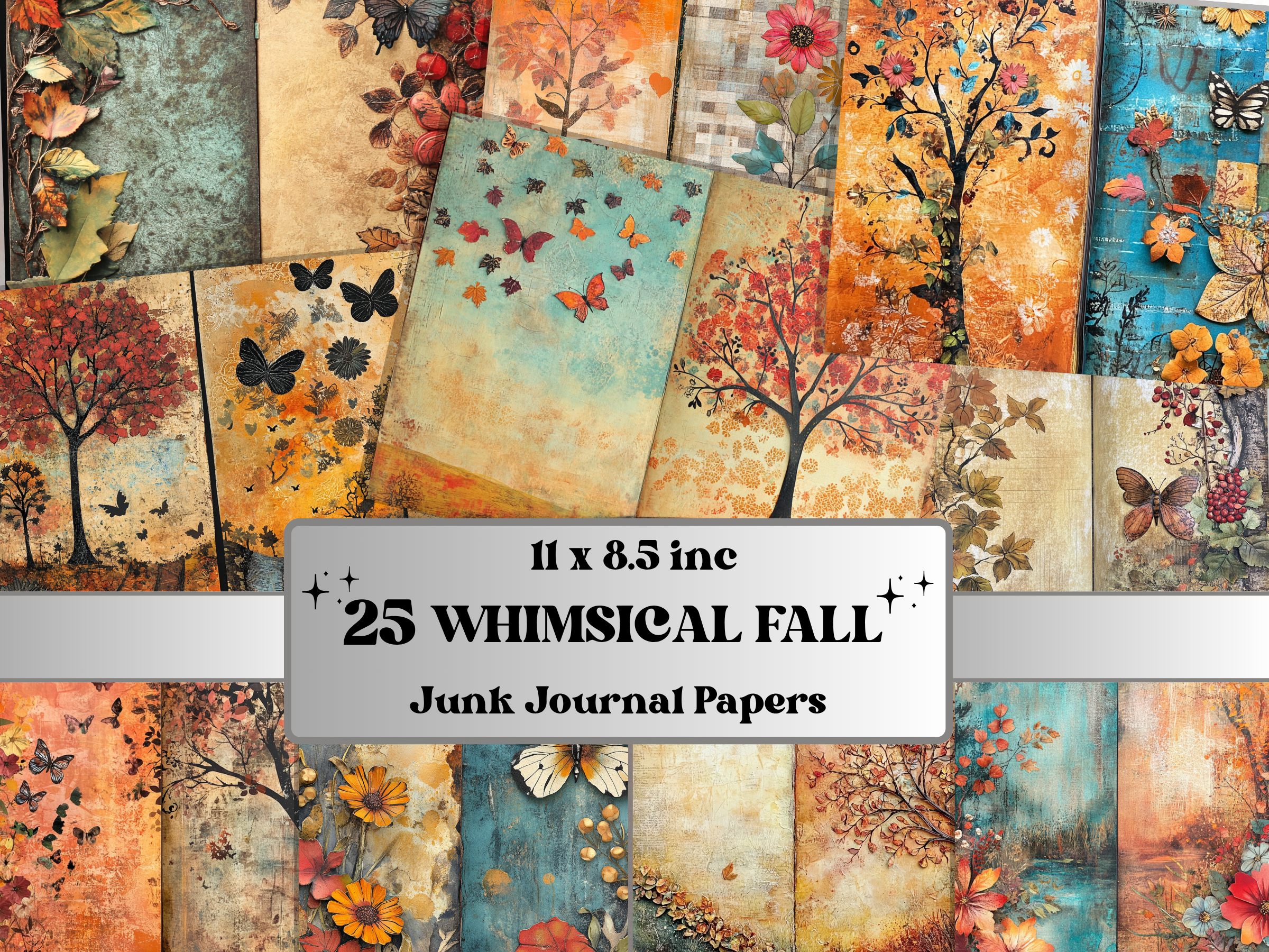 Whimsical Fall Mixed Media Papers