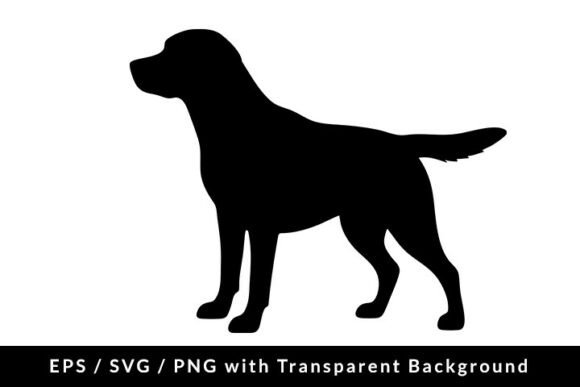 Labrador retriever silhouette SVG EPS file for Cricut vinyl decal cutting and minimalist shirt design