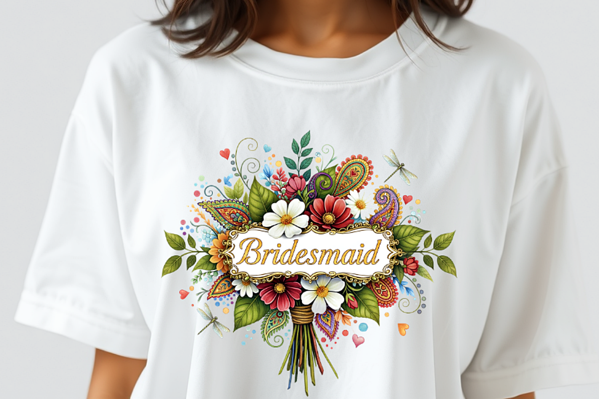 Boho floral Bridesmaid graphic