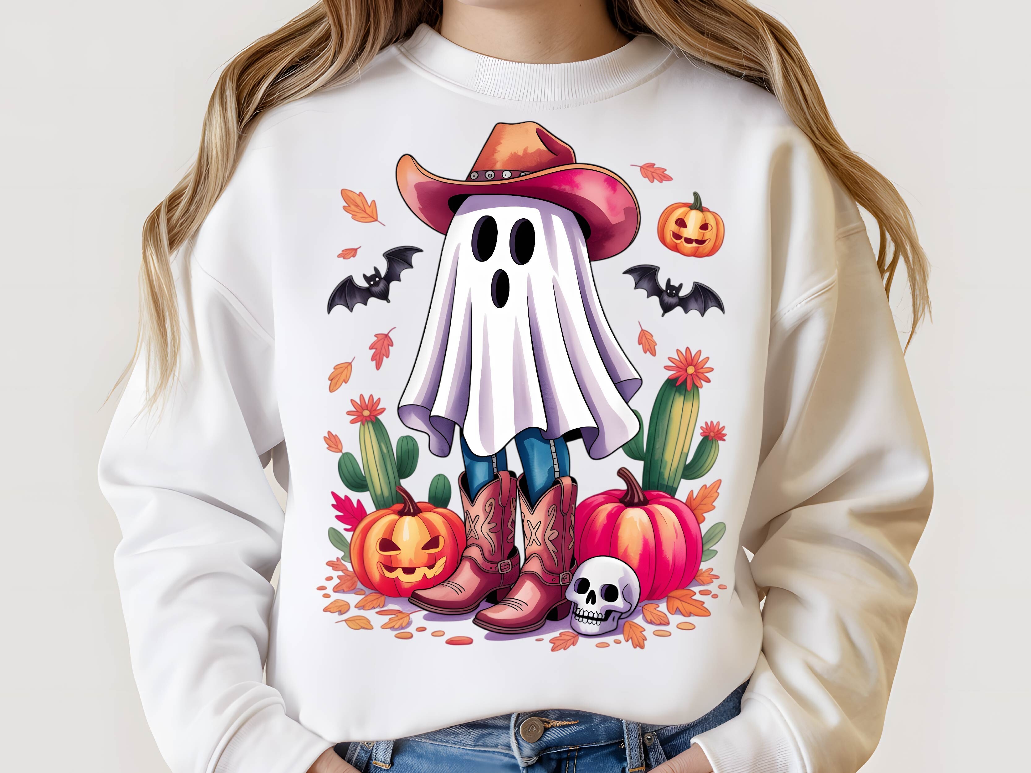 Cowboy Ghost PNG, Halloween Pumpkin. Graphic by Trendy Creative ...
