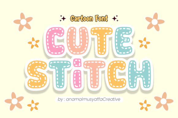 Cutestitch Regular Decorative Font By anamalmusyaffaCreative