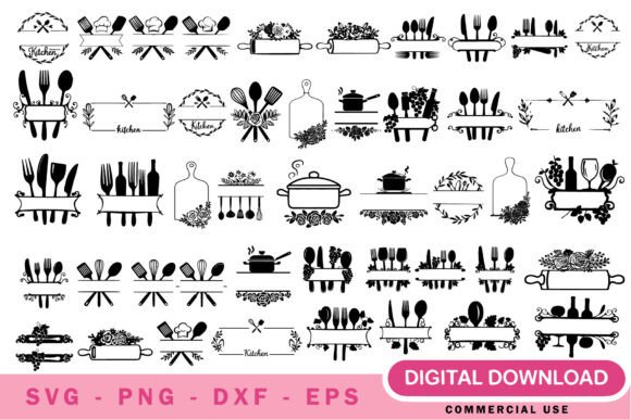 Kitchen Monogram SVG Bundle