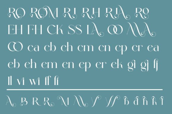 Megina 1 Font PNG with transparent background - Preview 6