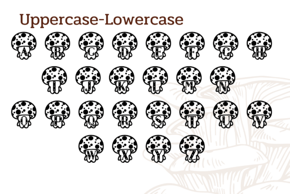 Mushroom Cuties Font PNG with transparent background - Preview 1