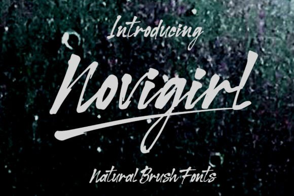 Novigirl Brush Font PNG with transparent background - Preview 5