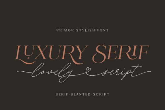 Primor Stylish Font PNG with transparent background - Preview 1